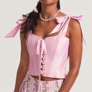 LoveShackFancy Azina Bustier Top